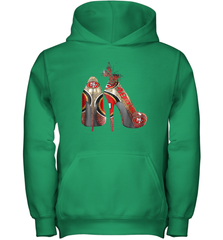 NFL San Francisco 49ers High Heel Butterfly Rhinestone Tide Youth Hoodie - NFLFanGift