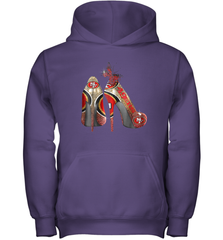 NFL San Francisco 49ers High Heel Butterfly Rhinestone Tide Youth Hoodie - NFLFanGift