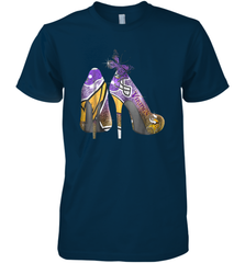 NFL Minnesota Vikings High Heel Butterfly Rhinestone Tide Men's Premium T-Shirt - NFLFanGift
