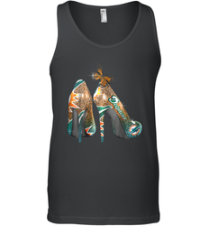 NFL Miami Dolphins High Heel Butterfly Rhinestone Tide Tank Top - NFLFanGift
