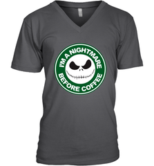 Starbucks Inspired Jack Skellington Coffee I'm A Nightmare Before Coffee Men's Vneck - NFLFanGift