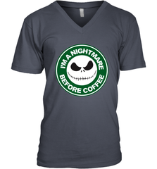 Starbucks Inspired Jack Skellington Coffee I'm A Nightmare Before Coffee Men's Vneck - NFLFanGift