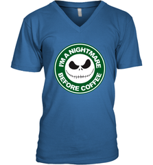 Starbucks Inspired Jack Skellington Coffee I'm A Nightmare Before Coffee Men's Vneck - NFLFanGift
