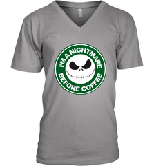 Starbucks Inspired Jack Skellington Coffee I'm A Nightmare Before Coffee Men's Vneck - NFLFanGift