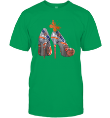 NFL Chicago Bears High Heel Butterfly Rhinestone Tide Men's T-Shirt - NFLFanGift