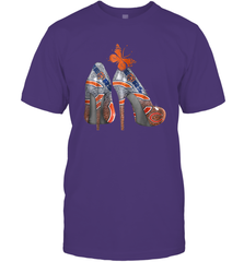NFL Chicago Bears High Heel Butterfly Rhinestone Tide Men's T-Shirt - NFLFanGift