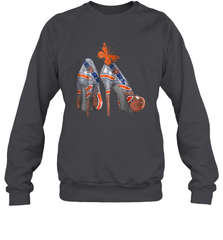 NFL Chicago Bears High Heel Butterfly Rhinestone Tide Crewneck Sweatshirt - NFLFanGift