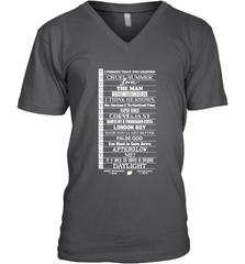 Stella Taylor Swift Black Tee With Tracklist Men's Vneck - NFLFanGift