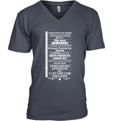 Stella Taylor Swift Black Tee With Tracklist Men's Vneck - NFLFanGift
