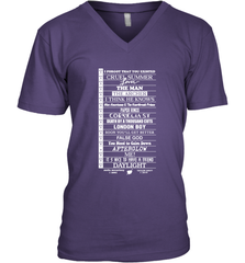 Stella Taylor Swift Black Tee With Tracklist Men's Vneck - NFLFanGift
