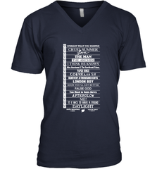 Stella Taylor Swift Black Tee With Tracklist Men's Vneck - NFLFanGift