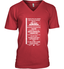 Stella Taylor Swift Black Tee With Tracklist Men's Vneck - NFLFanGift