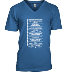 Stella Taylor Swift Black Tee With Tracklist Men's Vneck - NFLFanGift
