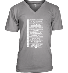 Stella Taylor Swift Black Tee With Tracklist Men's Vneck - NFLFanGift