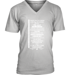 Stella Taylor Swift Black Tee With Tracklist Men's Vneck - NFLFanGift