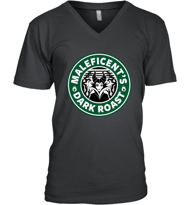 Starbucks Coffee Disney Villains Cruella de Vil Maleficents Dark Roast Men's Vneck - NFLFanGift