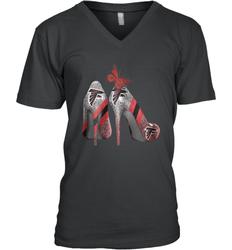 NFL Atlanta Falcons Rhinestone High Heels Men's Vneck - NFLFanGift