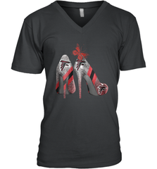 NFL Atlanta Falcons Rhinestone High Heels Men's Vneck - NFLFanGift