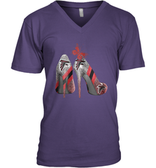 NFL Atlanta Falcons Rhinestone High Heels Men's Vneck - NFLFanGift