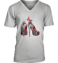 NFL Atlanta Falcons Rhinestone High Heels Men's Vneck - NFLFanGift
