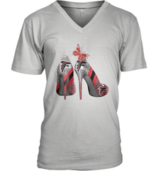 NFL Atlanta Falcons Rhinestone High Heels Men's Vneck - NFLFanGift