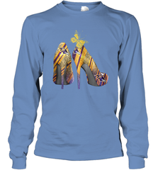 NFL Baltimore Ravens Steelers Rhinestone High Heels Long Sleeve T-Shirt - NFLFanGift