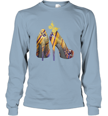 NFL Baltimore Ravens Steelers Rhinestone High Heels Long Sleeve T-Shirt - NFLFanGift