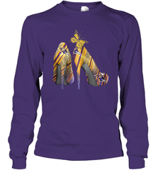 NFL Baltimore Ravens Steelers Rhinestone High Heels Long Sleeve T-Shirt - NFLFanGift