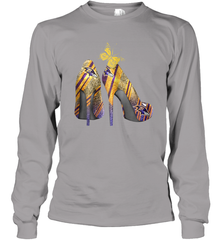 NFL Baltimore Ravens Steelers Rhinestone High Heels Long Sleeve T-Shirt - NFLFanGift
