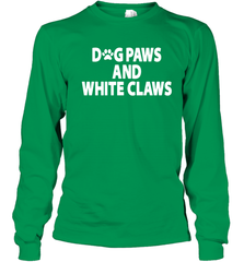 Dog Paws And White Claws Youth Long Sleeve T-Shirt - NFLFanGift