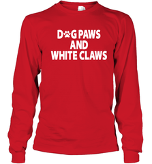 Dog Paws And White Claws Youth Long Sleeve T-Shirt - NFLFanGift