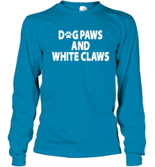 Dog Paws And White Claws Youth Long Sleeve T-Shirt - NFLFanGift