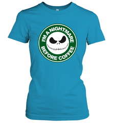 Starbucks Inspired Jack Skellington Coffee I'm A Nightmare Before Coffee Women's T-Shirt - NFLFanGift