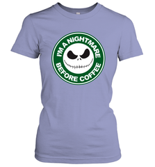 Starbucks Inspired Jack Skellington Coffee I'm A Nightmare Before Coffee Women's T-Shirt - NFLFanGift