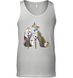 Pittsburgh Steeler High Heel Butterfly Rhinestone Tide Tank Top - NFLFanGift