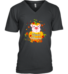 Blessing Nana Pig Pumpkin Halloween Men's Vneck - NFLFanGift
