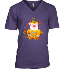 Blessing Nana Pig Pumpkin Halloween Men's Vneck - NFLFanGift