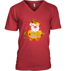 Blessing Nana Pig Pumpkin Halloween Men's Vneck - NFLFanGift