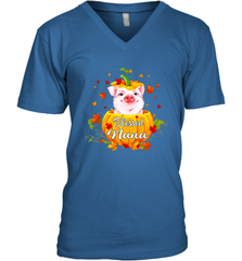 Blessing Nana Pig Pumpkin Halloween Men's Vneck - NFLFanGift