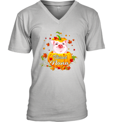 Blessing Nana Pig Pumpkin Halloween Men's Vneck - NFLFanGift