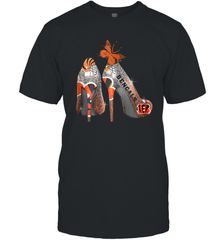 NFL Cincinnati Bengals Rhinestone High Heels Men's T-Shirt - NFLFanGift