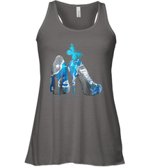 NFL Detroit Lions High Heel Butterfly Rhinestone Tide Racerback Tank - NFLFanGift