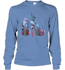 NFL TEnnessee Titans High Heel Butterfly Rhinestone Tide Long Sleeve T-Shirt - NFLFanGift