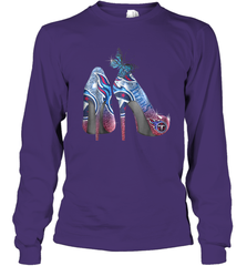 NFL TEnnessee Titans High Heel Butterfly Rhinestone Tide Long Sleeve T-Shirt - NFLFanGift