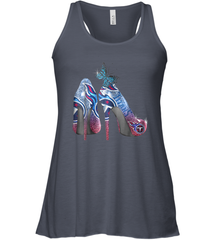 NFL TEnnessee Titans High Heel Butterfly Rhinestone Tide Racerback Tank - NFLFanGift