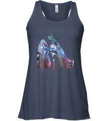 NFL TEnnessee Titans High Heel Butterfly Rhinestone Tide Racerback Tank - NFLFanGift