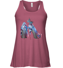 NFL TEnnessee Titans High Heel Butterfly Rhinestone Tide Racerback Tank - NFLFanGift
