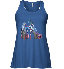 NFL TEnnessee Titans High Heel Butterfly Rhinestone Tide Racerback Tank - NFLFanGift