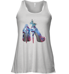 NFL TEnnessee Titans High Heel Butterfly Rhinestone Tide Racerback Tank - NFLFanGift