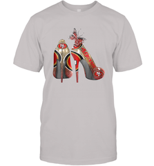 NFL San Francisco 49ers High Heel Butterfly Rhinestone Tide Men's T-Shirt - NFLFanGift